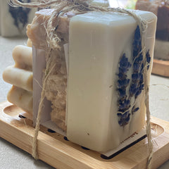 3 Soap Stack with Bamboo Dish
