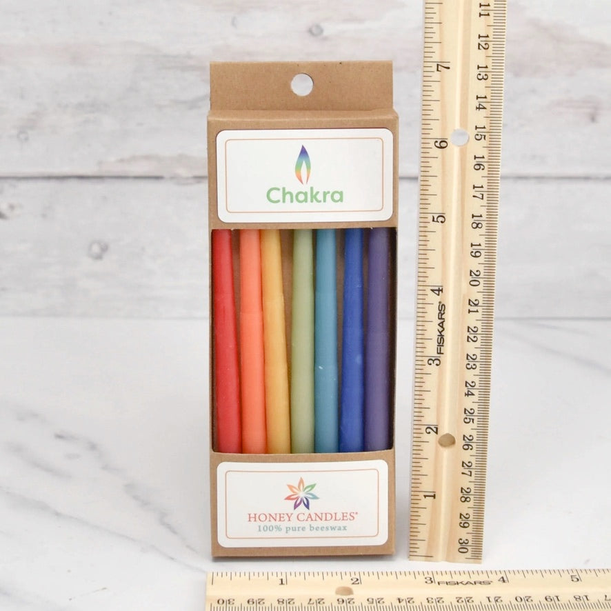 7 Pack of Beeswax Chakra Candlesticks